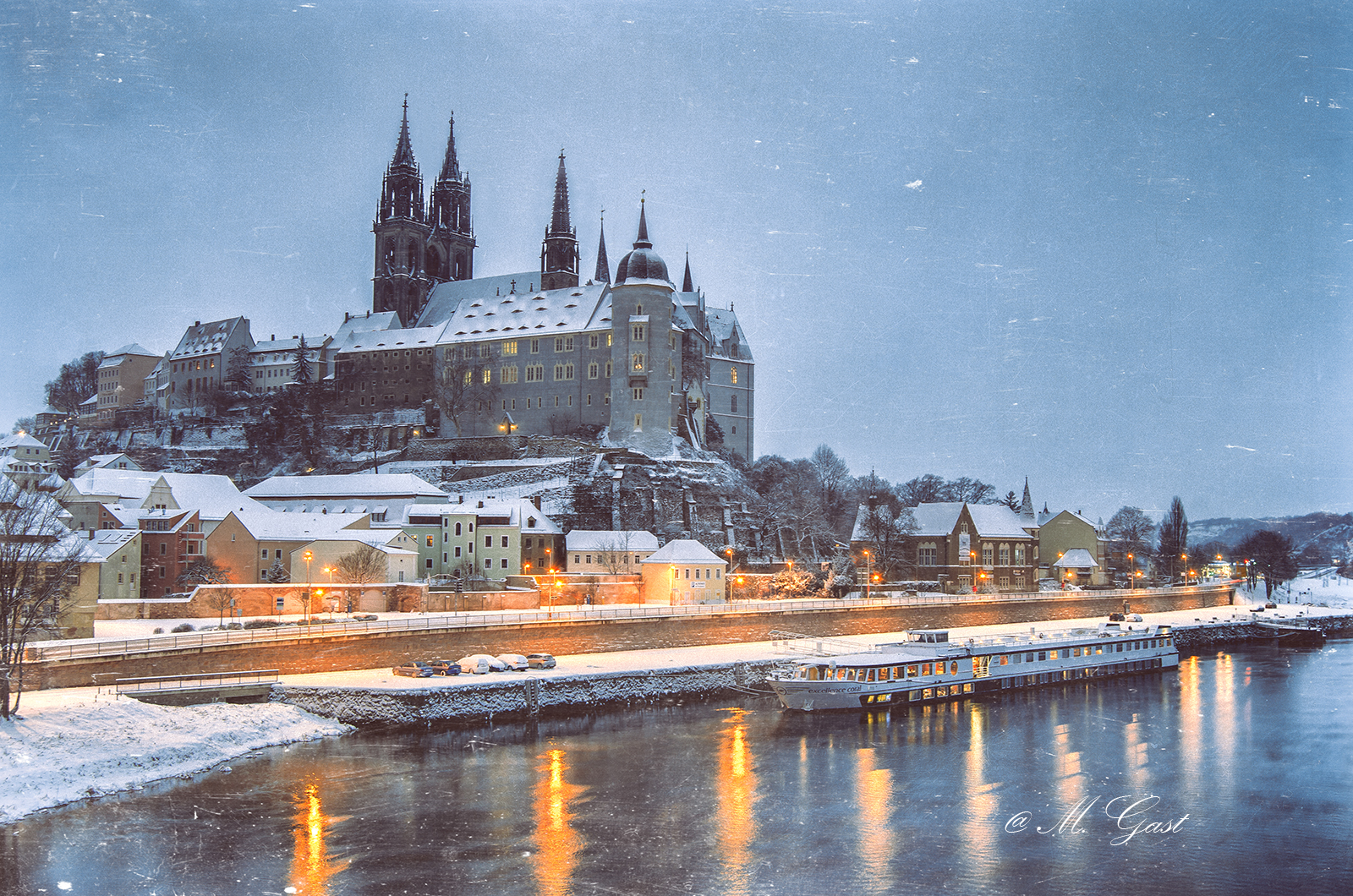 Postkarte: Meißen im Winter