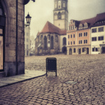 frauenkirche meissen im nebel
