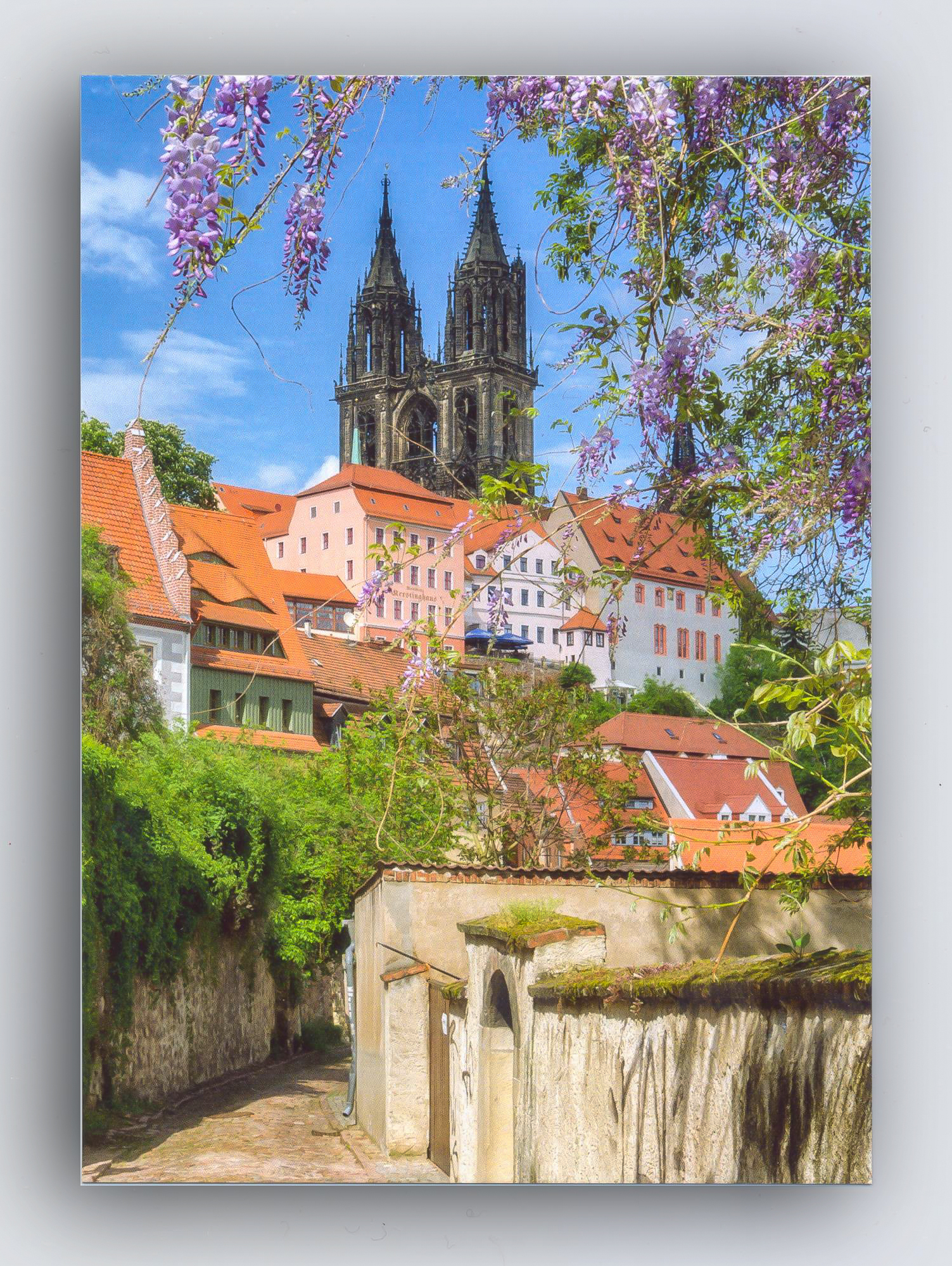 Postkarte – Regenbogen Albrechtsburg Meissen
